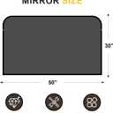 Black Bathroom Vanity Mirror 50x30 Inch, Metal Framed