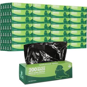 Sherr 50 Rolls Dog Waste Bags 10000 Count Dog Trash Bags Leak Proof Pet Doggie Poop Roll Waste Thick Plastic Bag for Home Park Outdoor Travel Pet Supplies(Black)