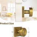 2 Pack Antique Brass Door Knob Dummy Door Knobs Vintage Door Knobs Interior, Old Style Door Knob Square Door Knob Antique Door Handle for Hall Pantry Closet Door Knob