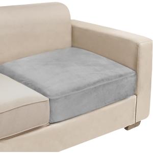 NAISI Couch Cushion Covers 1 Piece Velvet Stretch Sofa Seat Covers or Backrest Covers Soft Individual Couch Covers for Sectional Sofa(1 PC for Seat Cushion or Backrest,Light Grey)