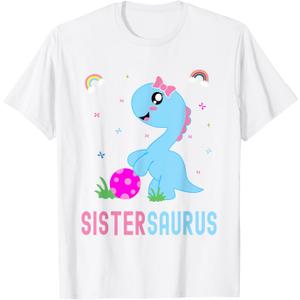Sistersaurus Cute Dino Dinosaur Sister Saurus T-Shirt (Small), Size 2T