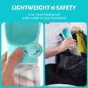Kalimdor Dog Water Bottle, Leak Proof Portable Puppy Water Dispenser with Drinking Feeder for Pets Outdoor Walking, Hiking, Travel, Food Grade Plastic (19oz Blue)