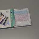 Bluetooth Keyboard and Mouse Combo Rechargeable Portable Wireless Keyboard Mouse Set for Apple iPad iPhone iOS 13 and Above Samsung Tablet Phone Smartphone Android Windows (Gradient Blue Pink)