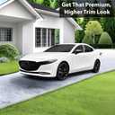 BOGAR TECH DESIGNS for Mazda 3 2019-2026 Front Chrome Delete Precut Vinyl Overlay Kit, Gloss Black Blackout Trim