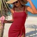 ANRABESS Swimsuits for Women One Piece Swim Dress Tummy Control Bathing Suit Full Coverage Wrap Skirt Tie Knot 2026 Swimwear, S
