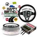 200Pcs Drivers License 16th Birthday Party Decorations for Boys New Driver Car Road 16th Birthday Plates and Napkins Tableware Set for Learner Driver Car 16 Years Old Party Supplies Favors Serve 50