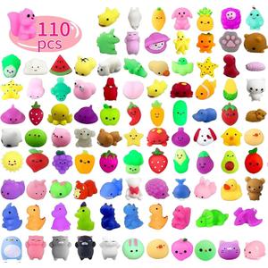 110 Pcs Mochi Squishy Toys, Mochi Squishy Toys for Kids Party Favors, Mini Kawaii Squishy Fidget Toys for Easter Basket Stuffers Egg Fillers Birthday Classroom Prize Pinata Christmas Stocking