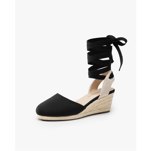 DREAM PAIRS Women's Wedge Sandals Platform Close Toe Espadrilles Strappy Lace Up Sandals Cute Fashion Comfortable Dressy Beach Vocation Summer Shoes, Size:9