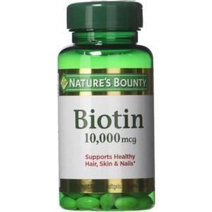 Nature's Bounty Biotin 10,000 mcg, Rapid Release Softgels 120 Each, EXP: 03/2026
