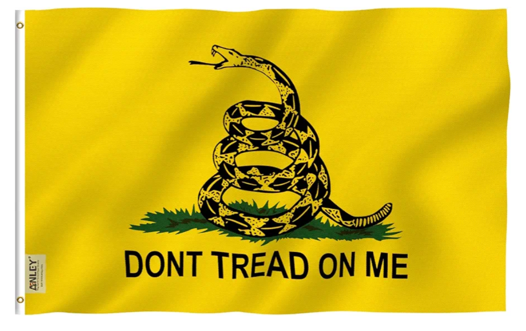 Anley Fly Breeze 3x5 Foot Don't Tread On Me Flag - Vivid Color and Fade proof - Canvas Header and Double Stitched - Flags Polyester with Brass Grommets 8ftX57inch