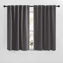NICETOWN Blackout Window Curtains for Camper - (Grey Color) 42x40 Inch, 2 Panels Set, Thermal Insulated Room Darkening Blackout Drapes/Draperies with Rod Pocket & Back Tab for Loft