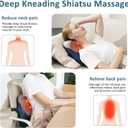 MOUNTRAX Shiatsu Back Massager with Heat, Gifts for Women Men, Back Massager for Pain Relief Deep Tissue, 3D Kneading Massage Pillow for Back