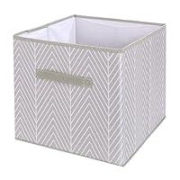StorageWorks Gray Storage Cubes, 10.5 x 10.5 inchStorage Cube Bins with Handle, Cube Storage Organizer Bins for Shelves and Closet, Collapsible Storage Bins, 4-Pack