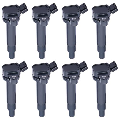 YOMALL 8PCS UF230 Ignition Coils Ignition Coil Pack Fits for 2000-2009 Tundra, 2003-2009 4Runner, 2001-2009 Sequoia, 1998-2007 LX470, 2002-2010 SC430 4.3L 4.7L, Coil Pack Aftermarket Parts