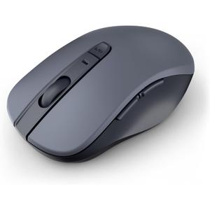 WL300 Bluetooth Mouse Silent Wireless Mice, Quiet Click, Cordless Computer Mouse with 6 Buttons, Sculpted Grip, Adjustable DPI for Laptop, PC, Mac, 18-Month Battery Life for Work or Travel ( Grey)