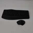 Wireless Keyboard and Mouse Combo, 2.4G Full Size Wave Keys Ergonomic Keyboard with Wrist Rest and 3-Level DPI Adjustable Wireless Ergonomic Mouse for Windows, Mac OS Desktop/Laptop/PC(Black)