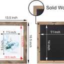KAIWIN 100% Solid Wood Brown 11x14 Picture Frame 1 Pack Display Picture 8x10 with Mat, Rustic Wooden Photo Frames for Wall Mounting