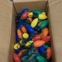 27.5Ft C9 LED Christmas Lights Battery Operated with Remote, LED Multicolor Outdoor Christmas Tree Lights Waterproof with 8 Mode Twinkle, for Christmas Tree Stair Yard Home Decor, 50 Bulbs