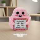 Girl Power Positive Crochet Potato, 1 Handmade Pink Emotional Support Crochet, 50 Affirmation Cards, Valentines Day Gifts, Thoughtful Gifts For Women, Birthday Gifts For Women, Coworker Gifts, Friends