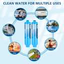 2-pack RV Water Filter, Advanced RV Inline Water Filter with Flexible Hose Protector, KDF&GAC Reduces Bad Taste, Odors, Chlorine, and Sediment, Camping Essentials for Fresh Drinking Water
