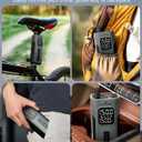 Tire Inflator Portable Air Compressor, 1 Min Fast Inflation Cordless Bike Pump with Digital Pressure Gauge LED Light, 150 PSI Electric Air Pump for Car Tires, Bicycle, Motorcycle, Ball (Grey)