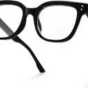 miyya Oversized Blue Light Glasses For Woman, Fashion Glasses, Computer Screen Glasses, Non Prescription Glasses For Women (Black)