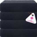 CASA COPENHAGEN Popcorn Textured 4 Pieces Bath Towel Set- Navy Blue, 550 GSM 4 Bath Towel Rough & Tough Use Cotton Towels Gift Set for Bathroom