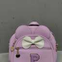 KKXIU Girls Initial Bowknot Cute Mini Backpack Small Women Daypacks, Personalized Trendy Stuff Gifts for Kids and Teen - Purple - P