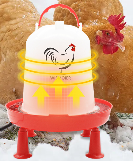 Heated Chicken Waterer for Winter Hanging Chicken Waterer with Heater 35W BPA-Free Heated Poultry Waterer