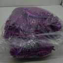 ACCUMTEK Striped Purple Bathroom Rug Set 3 Pieces Ultra Soft, Non Slip Chenille Toilet Mat, Absorbent Plush Shaggy Bath Mats for Bathroom, Bedroom, Kitchen (20"x32"+17"x24"+U Shape 20"x24")