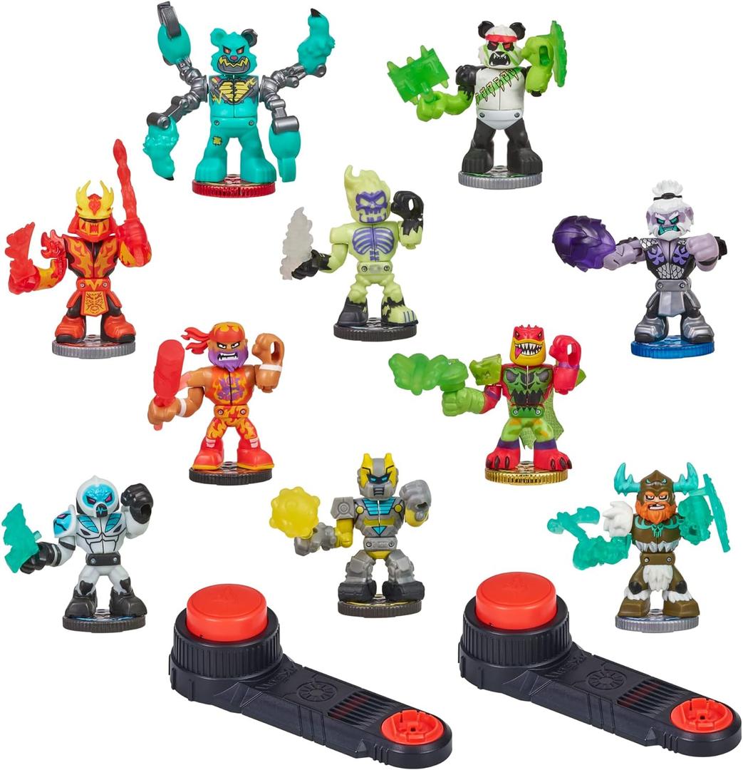 Legends of Akedo Button Bash Collector Pack Contains 10 Ultimate Arcade Warrior Action Figures and 2 Button Bash Controllers |