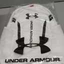Under Armour Unisex-Adult Hustle 6.0 Backpack, (100) White/White/Black, One Size Fits Most