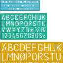Westcott Lettercraft Plastic Lettering Guide Set, Color Varies, Set of 4 (02145)