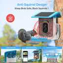SMONET Bird Feeder with Camera B300: Smart Birdhouse Camera AI Recognition Solar Powered,Outdoor Wireless WiFi Birdfeeder Watching Live Video,Funny Birthday Gifts for Mom Mother Grandma Daughter