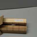 LazBlinds No Tools No Drill Cordless Bamboo Roman Shades, Light Filtering Window Treatment, Roll Up Bamboo Blinds for Windows 29'' W x 72'' H, Brown