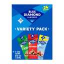 2 x Blue Diamond Almonds Snack Nut Variety Pack for Kids, Office, School, On-the-go, 0.75 oz Gluten Free Individual Packs, Wasabi & Soy Sauce, Lightly Salted, and Smokehouse (Pack of 1,24 Count Total) (EXP 05/27/27)