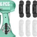 6PCS Cord Organizer for Appliances, Upgraded Kitchen Appliance Cord Wrap, Cord Holder Stick on Pressure Cooker, Coffee Maker, Air Fryer and Blender(3 Black + 3 White)