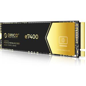 ORICO 1TB NVMe SSD PCIe 4.0- Up to 7400MB/s, M.2 2280 PCIe 4.0X4 Internal Solid State Drive, Fast Heat Dissipation, Compatible with macOS Windows for Gamers and Creators-e7400