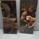 YOUHONG 5 Pieces Jesus and Lamb Canvas Christian Wall Art Religious Decor, 50"L x 24"W