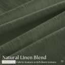 TWODRAPES Olive Green Linen Pinch Pleated Curtains 84 Inches Long 2 Panels for Living Room Bedroom Linen Pleated Hooks Rings Back Tab Light Filtering Loden Moss Green Farmhouse Drapes 84 Inch Length