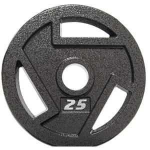 25LB Fitvids 2-Inch Olympic Cast Iron Weight Plate for Strength Training & Weightlifting