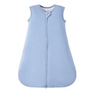 Duomiaomiao Buttery Soft Rayon Made from Bamboo Baby Sleep Sack 0-6 Months 1.0 TOG, Premium Baby Sleeping Bag 2-Way Zipper for Babies