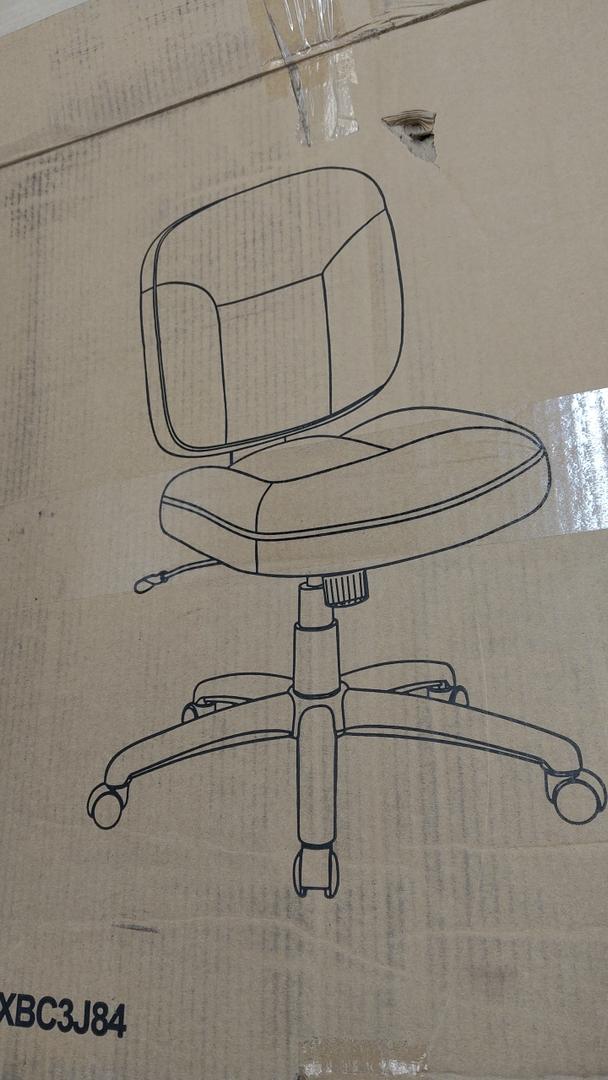 Basics Upholstered, Low-Back, Adjustable, Swivel Office Desk Chair, Black