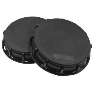 EATAKWARD 2Pcs Black IBC Portable Tote Lid Cover, 6" IBC Tank Water Liquid Tank Cap with Gasket, Water Storage Tank Lid Adaptor for Food Industries Storage