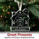 2 x NewEleven House Warming Gifts, New Home Ornament 2025, Dream Home Gift Ideas Decor - Welcome Home Gifts, Housewarming Gift New Home, Best Housewarming Presents 2025 - Glass Ornament
