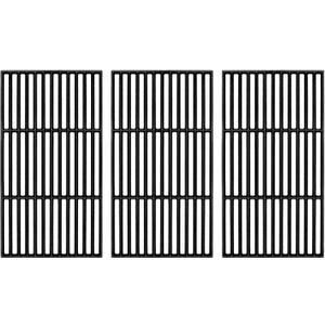 Hisencn Cooking Grates for Home Depot Chargriller 1624 Smokin' Champ Charcoal Grill Horizontal Smoker, Cast Iron Solid Rod Grill Cooking Grid Replacement Parts, 19 1/2 inch, 3 Pack