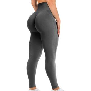 ASAGI Scrunch Butt Lifting Workout Leggings for Women High Waist Yoga Pants Amplify Gym Seamless Booty Tights (Small, 1#-Gray)
