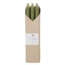 Northern Lights 7" Taper Candles - Moss Green, 6 Pcs