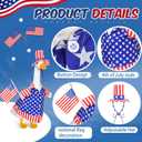 4th of July Goose Outfit Set Patriotic Lawn Porch Goose Clothes American Flag Goose Costume Independence Day Goose Outfit for 23'' Plastic Goose Outdoor Patio Yard Lawn Art(Large Flag)