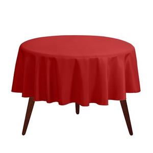 Round Tablecloth, 97 Inch Stain & Wrinkle Resistant Washable Table Cloth, Decorative Polyester Fabric Table Cover for Banquet, Wedding, Dining. Red
